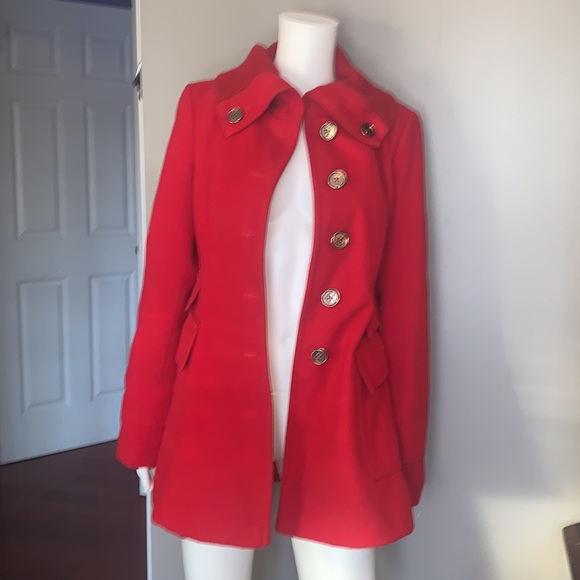 Red Jessica Simpson Peacoat - Picture 5 of 16